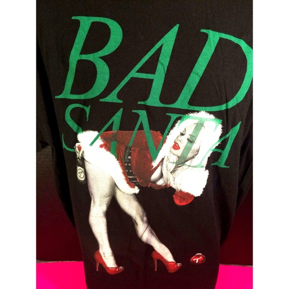 TWO IN THE SHIRT Other - TWO IN THE SHIRT Men's Size XL Black Sweater Christmas Santa Sexy Pinup Model